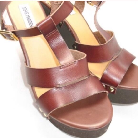 Steve Madden Brown Platform Wedges - Picture 4 of 6